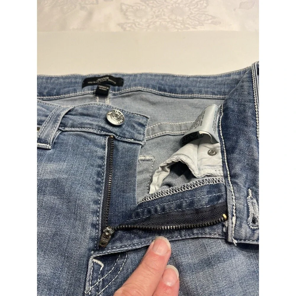 True Religion Jennie Mid Rise Super Skinny Denim Jeans Sz 31 Raw Hem